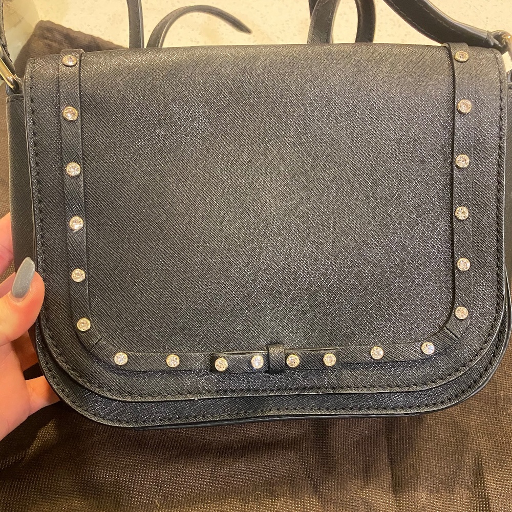 New Black Studded Kate Spade Crossbody